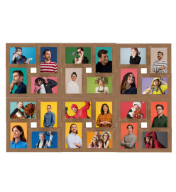 Collage de cadres photo de photo 24x(10x15 cm) Marron clair MDF