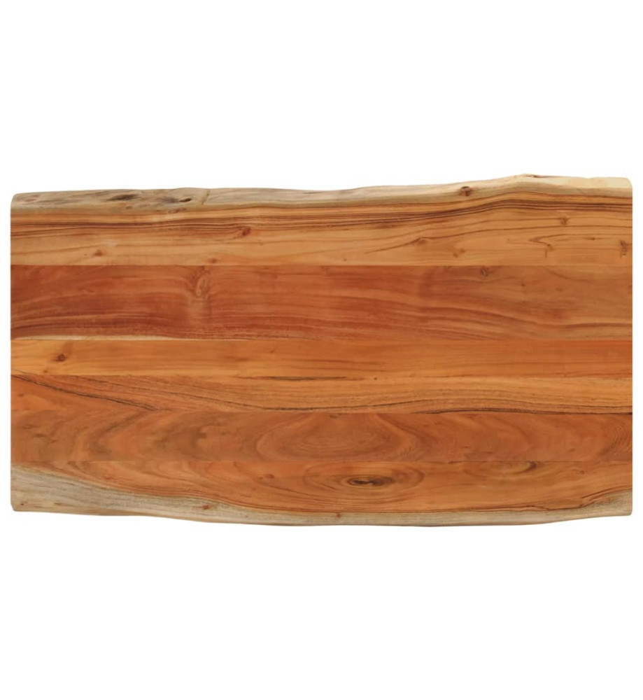 Dessus de table 100x60x3,8cm rectangulaire bois massif d'acacia