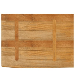 Dessus de table à bord vivant 80x60x3,8 cm bois massif manguier