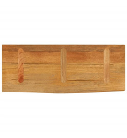 Dessus de table à bord vivant 90x30x3,8 cm bois massif manguier