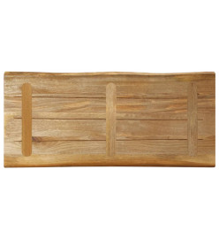 Dessus de table bord vivant 90x40x2,5 cm bois de manguier brut