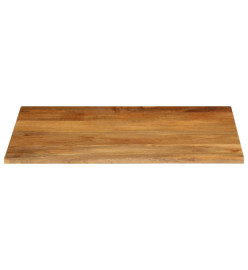 Dessus de table à bord vivant 100x80x3,8cm bois massif manguier