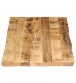 Dessus de table bord vivant 140x60x2,5 cm bois de manguier brut