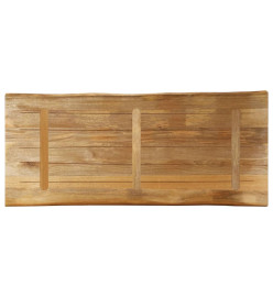 Dessus de table bord vivant 140x60x2,5 cm bois de manguier brut