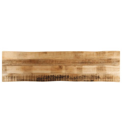 Dessus de table bord vivant 180x40x2,5 cm bois de manguier brut