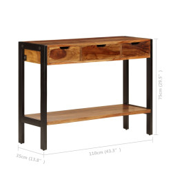 Buffet avec 3 tiroirs 110x35x75 cm Bois massif