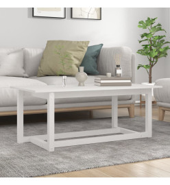 Table basse Blanc 110x55x45 cm Bois massif de pin