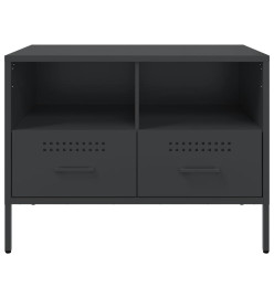 Meubles TV 2 pcs noir 68x39x50,5 cm acier laminé à froid