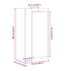 Armoire à chaussures chêne sonoma 52x37,5x100 cm