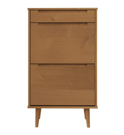 Armoire à chaussures MOLDE Marron 59,5x35x103 cm Bois de pin