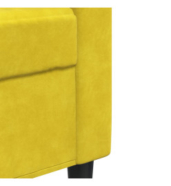 Ensemble de canapés 3 pcs avec coussins Jaune Velours