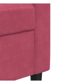 Ensemble de canapés 2 pcs avec coussins Rouge bordeaux Velours