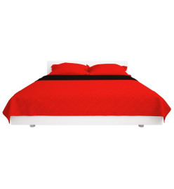 Couvre-lit matelassé double-face Rouge et noir 170x210 cm