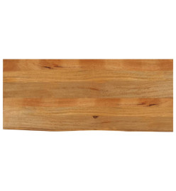 Dessus de table à bord vivant 140x60x2,5cm bois massif manguier