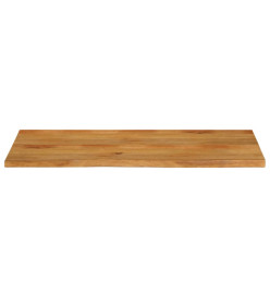 Dessus de table à bord vivant 140x60x2,5cm bois massif manguier