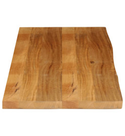 Dessus de table à bord vivant 140x60x2,5cm bois massif manguier