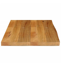 Dessus de table à bord vivant 70x60x2,5 cm bois massif manguier