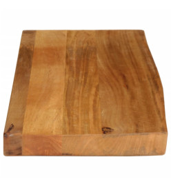 Dessus de table à bord vivant 80x30x2,5 cm bois massif manguier