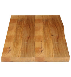 Dessus de table à bord vivant 140x60x3,8cm bois massif manguier