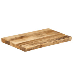 Dessus de table bord vivant 50x40x2,5 cm bois de manguier brut