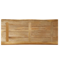 Dessus de table bord vivant 100x40x2,5 cm bois de manguier brut