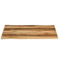 Dessus de table bord vivant 100x80x2,5 cm bois de manguier brut