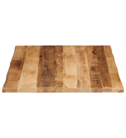 Dessus de table bord vivant 100x80x2,5 cm bois de manguier brut