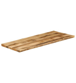 Dessus de table bord vivant 140x60x3,8 cm bois de manguier brut