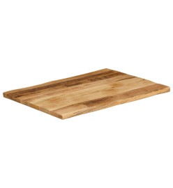 Dessus de table bord vivant 90x60x2,5 cm bois de manguier brut