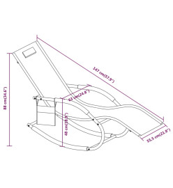 Chaises longues à bascule 2 pcs Vert Acier et textilène