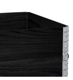 Colliers de palette 3 pcs noir 120x80 cm bois de pin solide