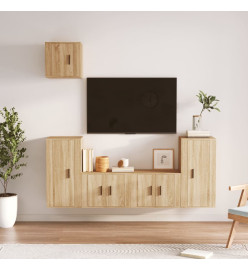 Ensemble de meubles TV 5 pcs Chêne sonoma Bois d'ingénierie