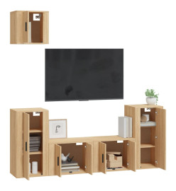 Ensemble de meubles TV 5 pcs Chêne sonoma Bois d'ingénierie