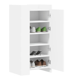 Armoire à chaussures blanc 52x37,5x100 cm bois d'ingénierie