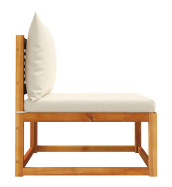 Canapé de jardin sans accoudoirs coussins bois massif d'acacia