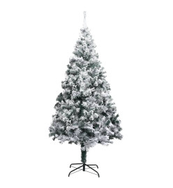 Arbre de Noël artificiel avec LED et boules Vert 210 cm PVC