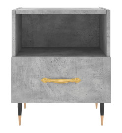 Table de chevet gris béton 40x35x47,5 cm bois d’ingénierie