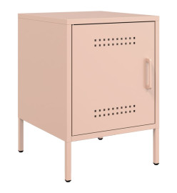 Tables de chevet 2 pcs rose 36x39x50,5 cm acier