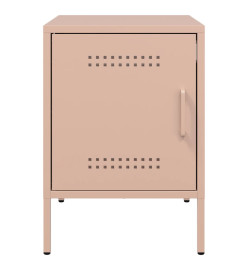 Tables de chevet 2 pcs rose 36x39x50,5 cm acier