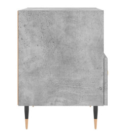 Table de chevet gris béton 40x35x47,5 cm bois d’ingénierie