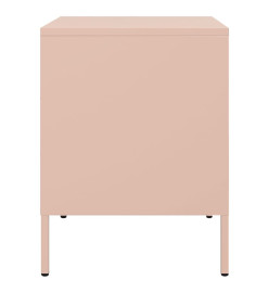 Tables de chevet 2 pcs rose 36x39x50,5 cm acier