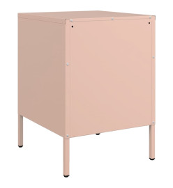 Tables de chevet 2 pcs rose 36x39x50,5 cm acier