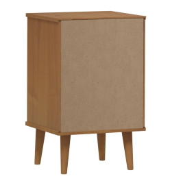 Table de chevet MOLDE Marron 40x35x65 cm Bois de pin solide