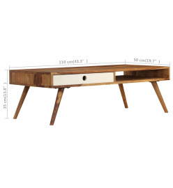 Table basse 110 x 50 x 35 cm Bois de Sesham massif