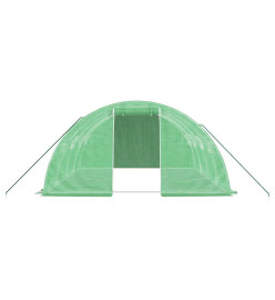 Serre avec cadre en acier vert 16 m² 4x4x2 m