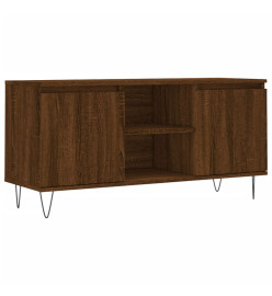 Meuble TV chêne marron 104x35x50 cm bois d'ingénierie