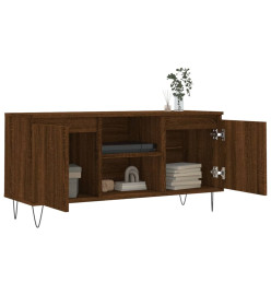 Meuble TV chêne marron 104x35x50 cm bois d'ingénierie