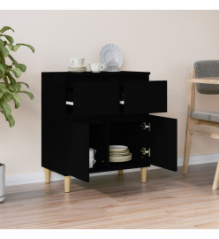 Buffet Noir 60x35x70 cm Bois d'ingénierie