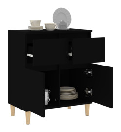 Buffet Noir 60x35x70 cm Bois d'ingénierie