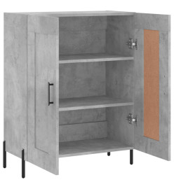 Buffet gris béton 69,5x34x90 cm bois d'ingénierie